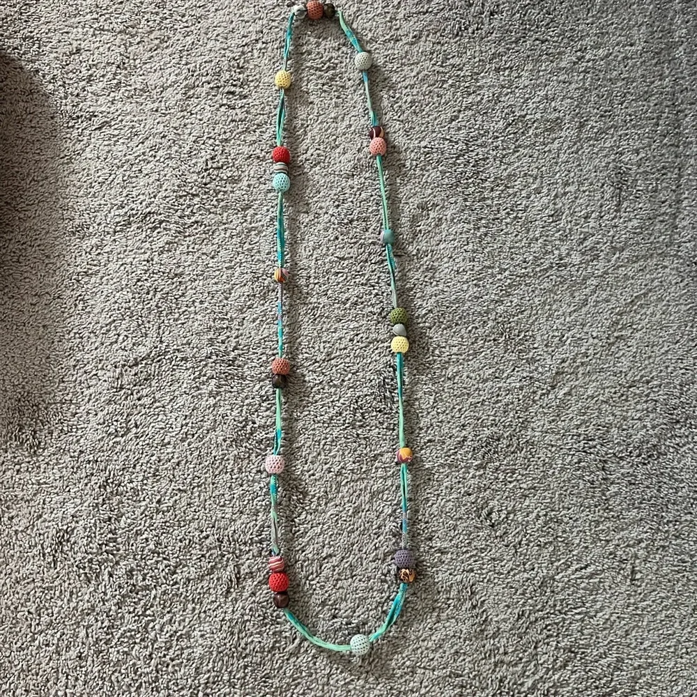 Multicolor Beaded Necklace - Picture 3 of 5